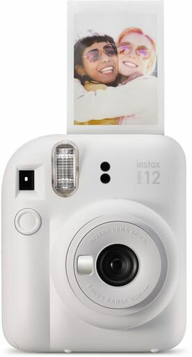 富士フイルムInstaxMini12インスタントカメラ-クレイホワイト