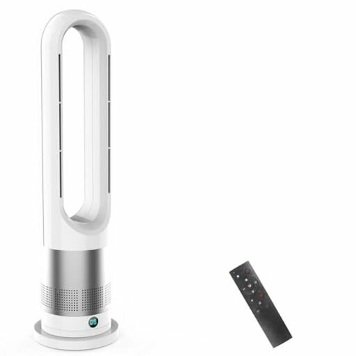 セラミックヒーター【温風冷風兼用・羽根なし】暖房器具省エネ節電タワーファン温風冷風3段階温風/8段階送風100°左右首振り9Hタイマー電気ヒーター強風&微風&静音モード大風量熱中症対…