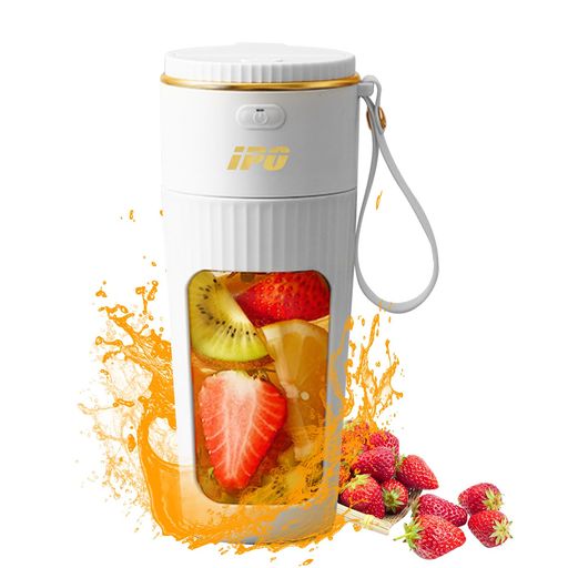 IPOジューサーミキサーポータブル340mL1人用氷も砕ける軽量充電式そのまま飲める持ち運び小型スムージー野菜果物ジュースコードレスコンパクトフルーツ10枚刃離乳食ブレンダーシェイク…