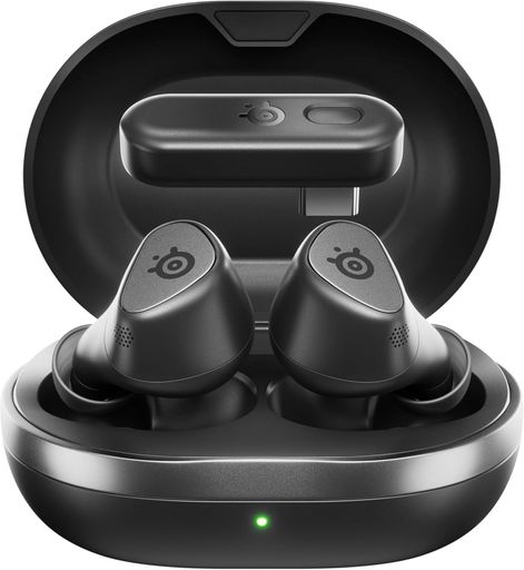 SteelSeriesゲーミングワイヤレスイヤホンArctisGameBudsモンスターハンターワイルズに最適なEQANCノイズキャンセリングPC/PS5/4/Switch2/Switch/スマホ対応IP55防塵防水Bluetooth