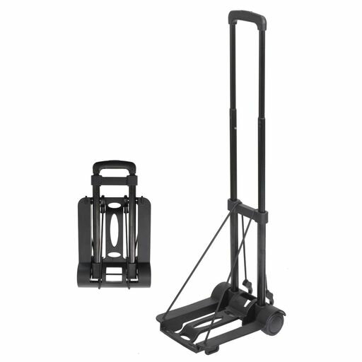 エツミキャリーカート折りたたみトローリー005軽量コンパクト2輪耐荷重35kgキャリーベルト一体型固定用..