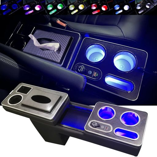 SGALUPA新型ステップワゴンスパーダRP6RP7RP8コンソールボックスアームレスト七色変換呼吸ランプスマートコンソール内装パーツ小物入れおしゃれ収納ホンダに適用STEPWGN