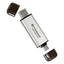 トランセンドジャパントランセンドポータブルSSD1TB高速最大1050MB/s超小型軽量11gType-A/Type-C両対応PS4/PS5動作確認済USB10GbpsシルバーTS1TESD310S