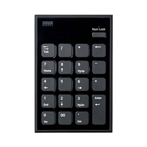 サンワサプライテンキーBluetooth接続静音パンタグラフ20キー薄型コンパクトブラックNT-BT23BK サンワサプライテンキーBluetooth接続静音パンタグラフ20キー薄型コンパクトブラックNT-BT23BK