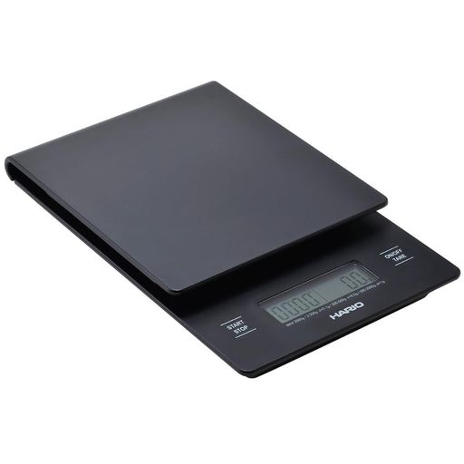 メーカー型番:VSTN-2000B サイズ:幅120mm, 奥190mm, 高さ29mm 材質:本体/AMS樹脂、滑り止め/シリコーンゴム 計測範囲:2~2000g 計測時間:99分59秒まで 抽出量と時間を同時に計測。V60ハンドドリップで重要な蒸らし時間と抽出時間をタイマーで計測。できあがりの抽出量も同時に管理できるので、いつでも安定した抽出ができます。 電池が必要な商品です