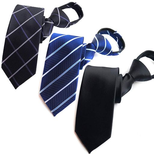 [FANGXI]ワンタッチネクタイ5秒装着結ばないネクタイ8CMジップ式簡単フォーマルメンズノーアイロン水洗..