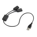 ChenYangUSB2.0ハブケーブルUSB2.0オス1個からメス2個Yスプリッターデータ充電器延長ケーブルアダプターキーボードマウスフラッシュディスク用