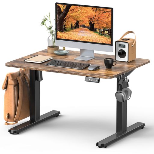 Zontera電動昇降式ローデスク高さ調整48-75cmロータイプ上下昇降デスク(幅80cmx奥行き60cm)は二つのパ..