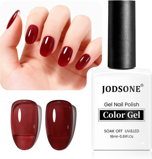 JODSONE18MLワインレッドジェルネイル大容量高級質感超持続発色UV/LED対応エレガントマチュアスタイル..