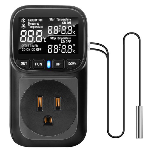 DiyStudio1800Wサーモスタット7つの設定モード温度制御ソケット爬虫類ファン水槽サーモスタット熱帯魚..