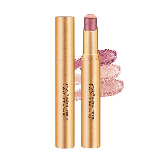 Lynlyilingerアイシャドウスティック3色グラデーションアイシャドウペンシルキラキラ涙袋12時間防水耐汗・耐皮脂マット&パール仕上げ高発色すっとり展開初心者向け3.5g