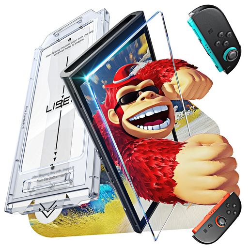 【対応機種Switch 2専用】本製品は2025年発売予定のSwitch 2専用に開発され、画面の端から端までぴったりと保護します。注意:画面に元々貼られている保護フィルムは剥がさないでください。既存のフィルムの上に直接、この強化ガラス保護フィルムを貼っても、機能や性能に影響はありません。 【高品質製品】 ガラス は硬すぎて割れやすいです。 ガラスフィルム は業界最高レベルの 9h 硬さを使って、4.5時間以上の高温焼入れ処理を行い、スクリーンプロテクターの圧強度は 125mpa に達し、通常のガラス の 5 倍になりました。しかもスクリーンプロテクターは衝撃を抑えるシリコンコーティングを内蔵しており、万が一ガラスが割れても、ガラスの破片が飛散しません。新しいアップグレードした光学プロジェクション技術を使って、 液晶画面保護ガラス フィルム を改良した後、約99.9%の高い光線透過率に達し、より高い光透過率と超クリアな視覚体験を実現します。
