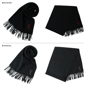 Yves Saint Laurent マフラー メンズ レディース イヴサンローラン YSL スカーフ ストール ウール ロゴ LOGO WOOL SCARF