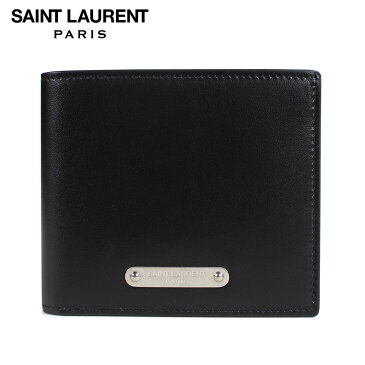 SAINT LAURENT PARIS サンローラン パリ 財布 二つ折り メンズ レディース LEATHER WALLET ブラック 黒 462357 DV70E