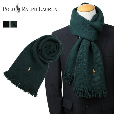 POLO RALPH LAUREN マフラー メンズ レディース ウール ポロ ラルフローレン WOOL SCARF ブラック 黒 グリーン PP0024