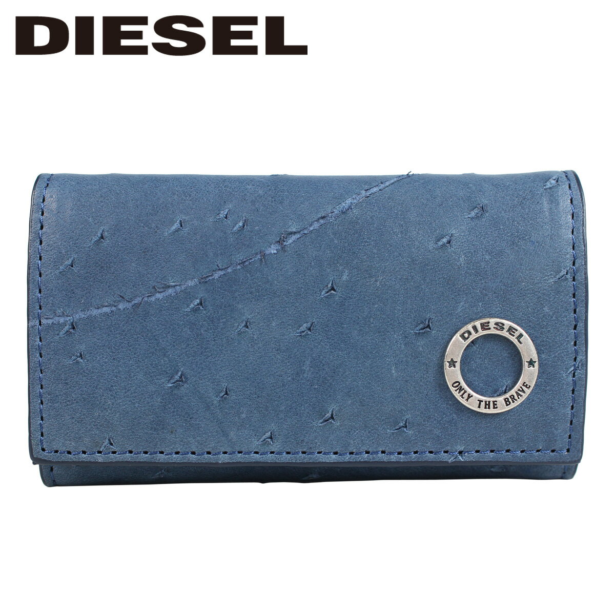 DIESEL ディーゼル キーケース メンズ 本革 6連 KURACAO 24 ZIP ブルー X05825 PR080 [6/3 再入荷]