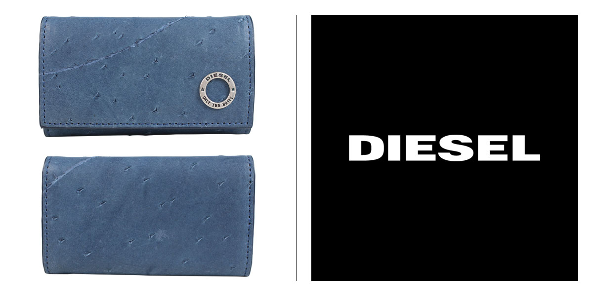 DIESEL ディーゼル キーケース メンズ 本革 6連 KURACAO 24 ZIP ブルー X05825 PR080 [6/3 再入荷]