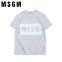  エムエスジーエム MSGM Tシャツ 半袖 レディース BOX LOGO T-SHIRTS グレー MDM95 94