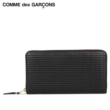 COMME des GARCONS コムデギャルソン 財布 長財布 メンズ レディース ラウンドファスナー 本革 BRICK WALLET ブラック 黒 SA0111BK