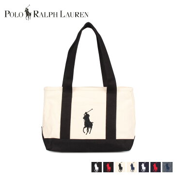 POLO RALPH LAUREN ポロ ラルフローレン バッグ トートバッグ メンズ レディース キャンバス BIG PONY MEDIUM TOTE ブラック オフ ホワイト ネイビー ブルー 黒 RAS1015