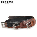 【最大1000円OFFクーポン配布中】 レノマ RENOMA ベルト レザーベルト メンズ 本革 LEATHER BELT ブラック ブラウン ダーク ブラウン 黒 RE-205062