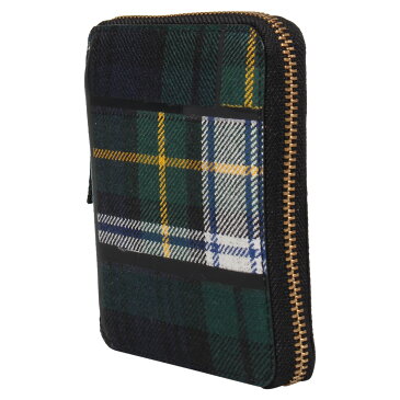 COMME des GARCONS コムデギャルソン 財布 二つ折り メンズ レディース ラウンドファスナー 本革 タータンチェック TARTAN PATCHWORK WALLET グリーン SA2100TP