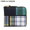 COMME des GARCONS コムデギャルソン 財布 小銭入れ コインケース メンズ レディース L字ファスナー 本革 タータンチェック TARTAN PATCHWORK COIN CASE グリーン SA3100TP