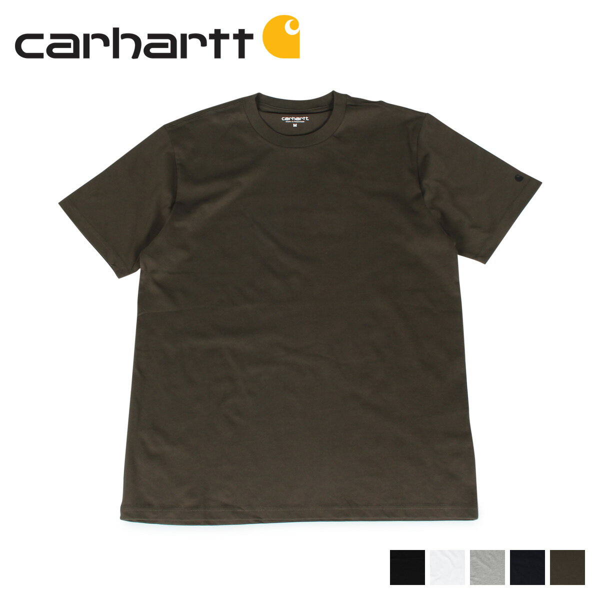 carhartt WIP カーハート Tシャツ メンズ 半袖 無地 SS BASE T-SHIRT ブラック ホワイト グレー ダーク..