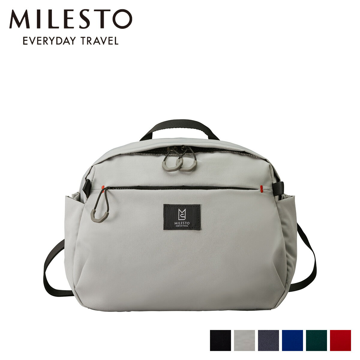 MILESTO ミレスト バッグ ショルダーバッグ メンズ レディース TROT SHOULDER BAG S ブラック ライト グレー ネイビー ブルー グリーン オレンジ 黒 MLS254