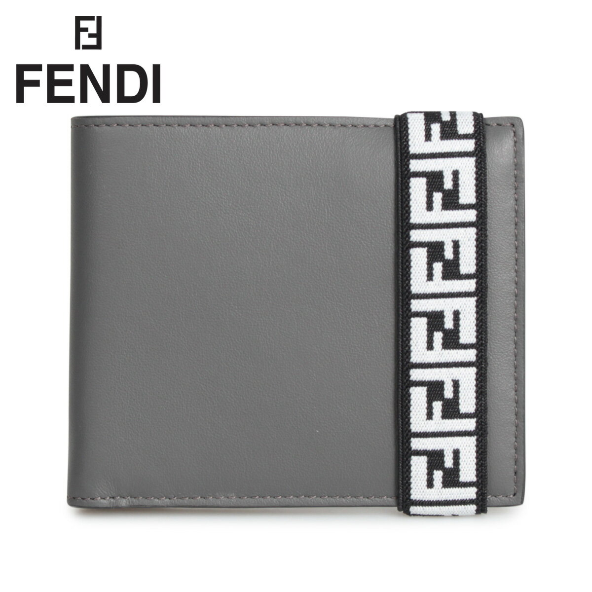 フェンディ FENDI フェンディ 財布 二つ折り メンズ BI-FOLD WALLET グレー 7M0266 A8VC