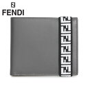 フェンディ 財布（メンズ） 【最大1000円OFFクーポン配布中】 FENDI フェンディ 財布 二つ折り メンズ BI-FOLD WALLET グレー 7M0266 A8VC