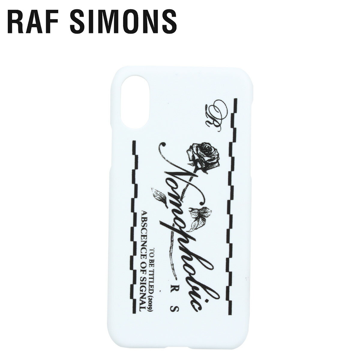 RAF SIMONS ラフシモンズ iPhone XS X ケース スマホケース 携帯 アイフォン メンズ レディース IPHONE CASE ホワイト 白 192-942