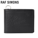 【最大1000円OFFクーポン配布中】 RAF SIMONS ラフシモンズ 財布 二つ折り メンズ WALLET WITH RING ブラック 黒 192-946