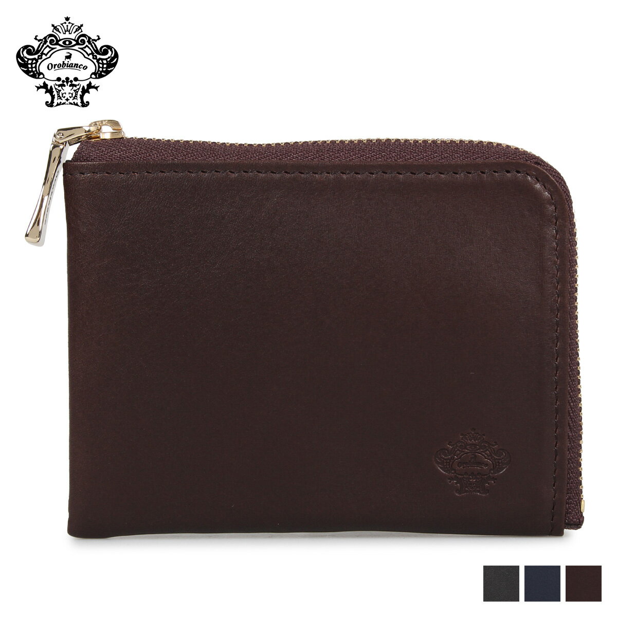  Orobianco オロビアンコ 財布 ミニ財布 メンズ ROUND ZIPPER WALLET ブラック ネイビー ダーク ブラウン 黒 ORS-041308