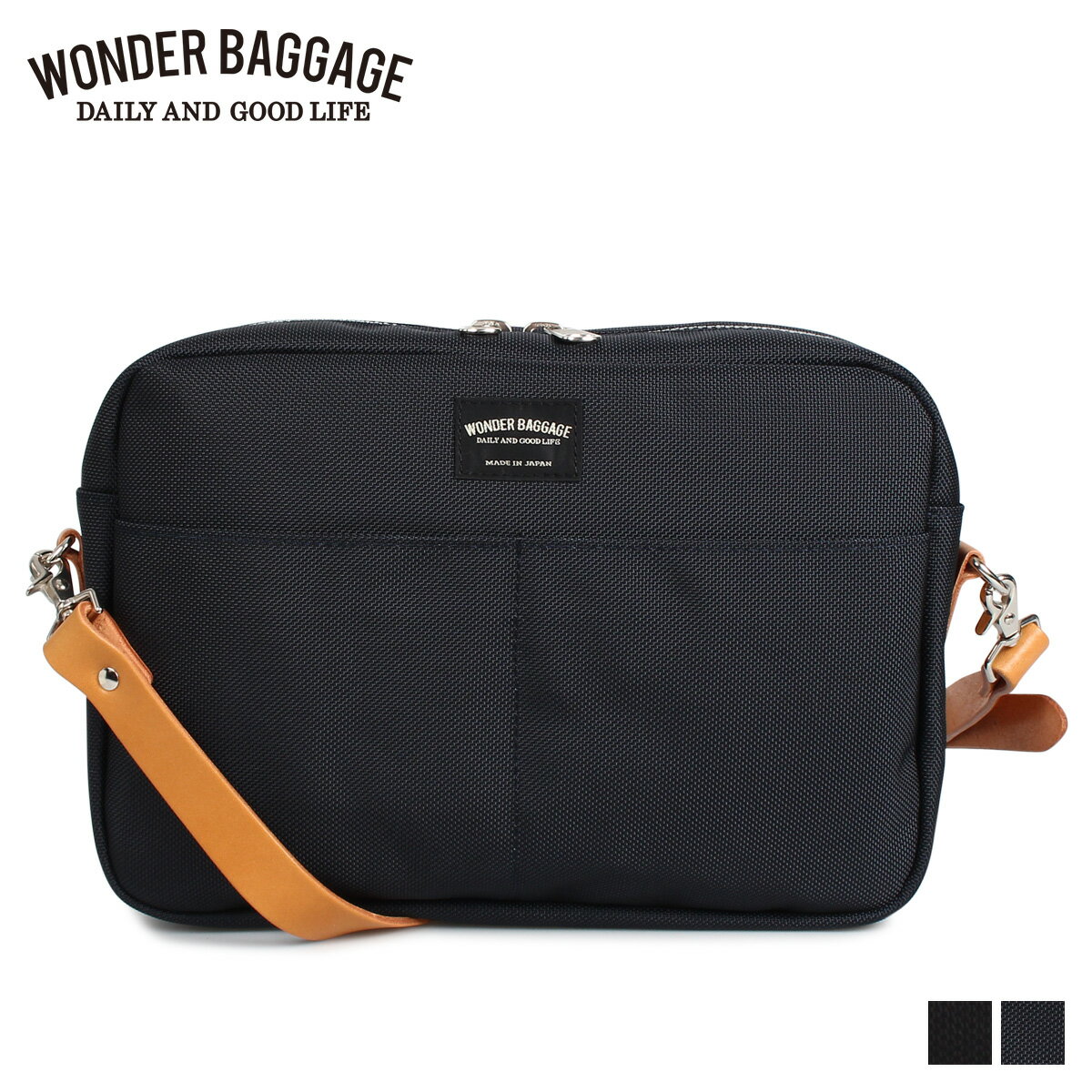 WONDER BAGGAGE ワンダーバゲージ バッグ ショルダーバッグ メンズ GOODMANS SHOULDER M ブラック ネイ..
