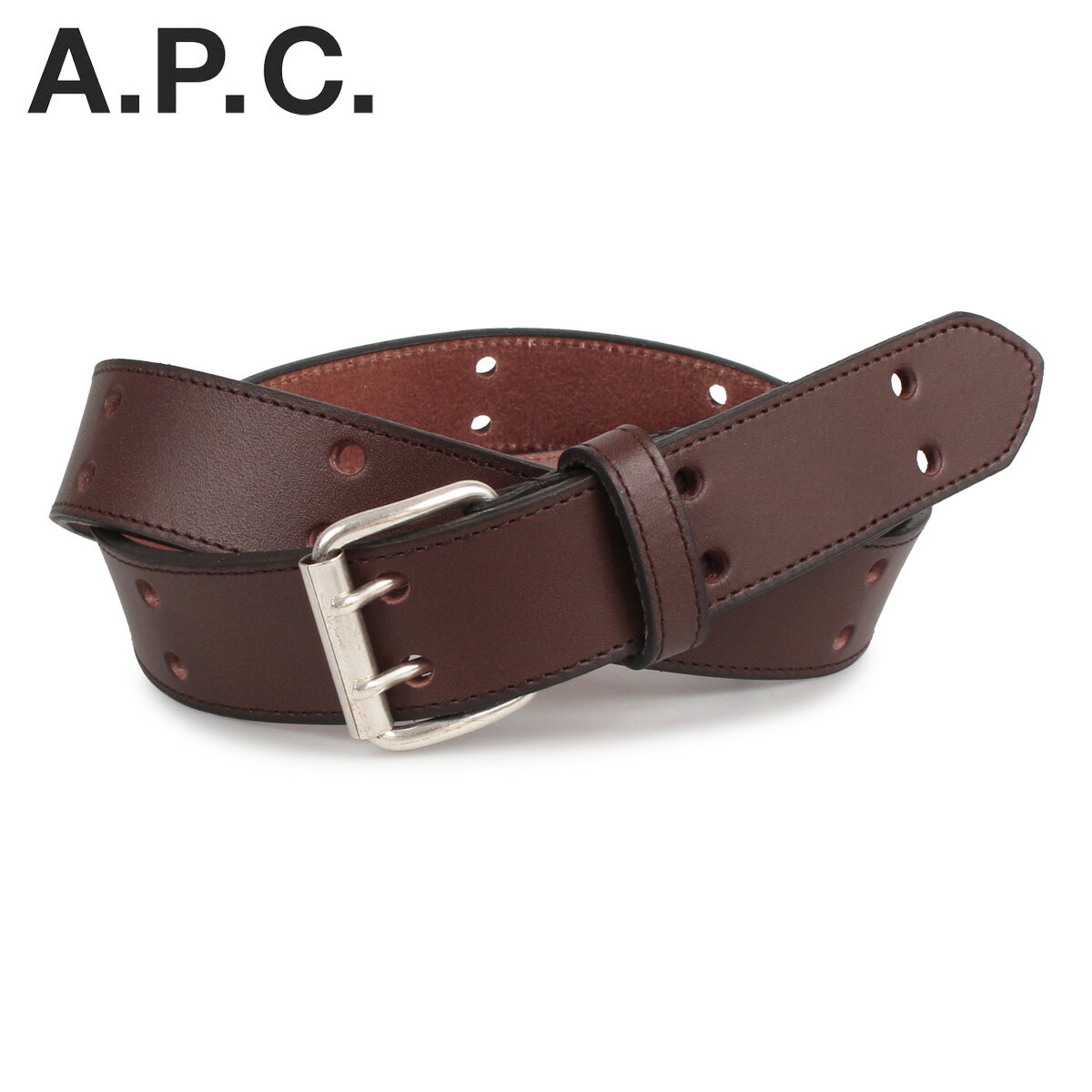 アーペーセー プレゼント メンズ アーペーセー A.P.C. ベルト レザーベルト メンズ CEINTURE MARC ブラウン PXBID-H65193