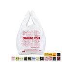  トートバッグ エコバッグ ショッピング レジ レディース メンズ 折りたたみ コンパクト ナイロン THANK YOU TOTE BAG ブラック ホワイト 黒 白