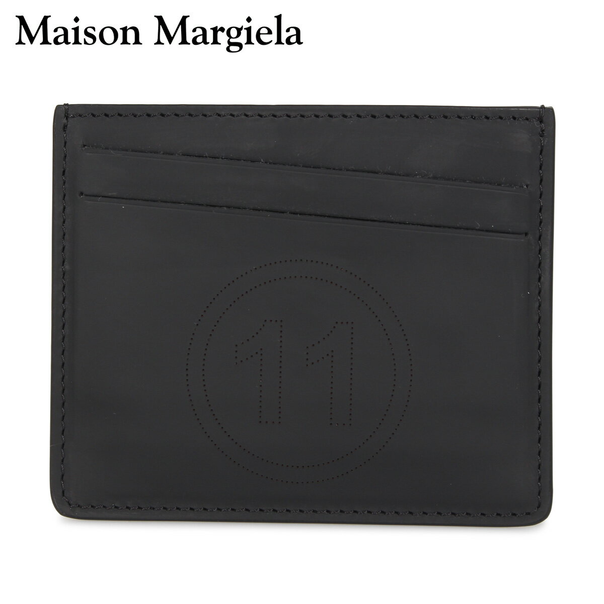 メゾンマルジェラ パスケース メンズ MAISON MARGIELA メゾンマルジェラ カードケース 名刺入れ 定期入れ メンズ レディース CARD CASE ブラック 黒 S35UI0432-T8013