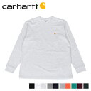 carhartt WIP カーハート Tシャツ メンズ 長袖 ロンT 無地 LS CHASE T-SHIRT ブラック ホワイト ライト グレー ダークグレー ...