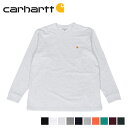 カーハート Tシャツ メンズ 【最大1000円OFFクーポン配布中】 carhartt WIP カーハート Tシャツ メンズ 長袖 ロンT 無地 LS CHASE T-SHIRT ブラック ホワイト ライト グレー ダークグレー ネイビー グリーン オレンジ パープル 黒 白 I026392