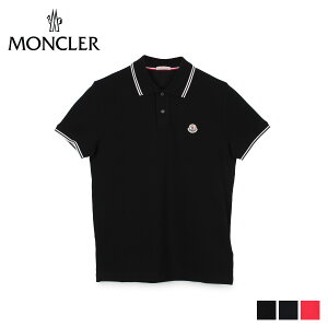 【最大1000円OFFクーポン】 MONCLER モンクレール ポロシャツ 半袖 メンズ POLO SHIRTS ブラック ネイビー レッド 黒 83043 99 84556