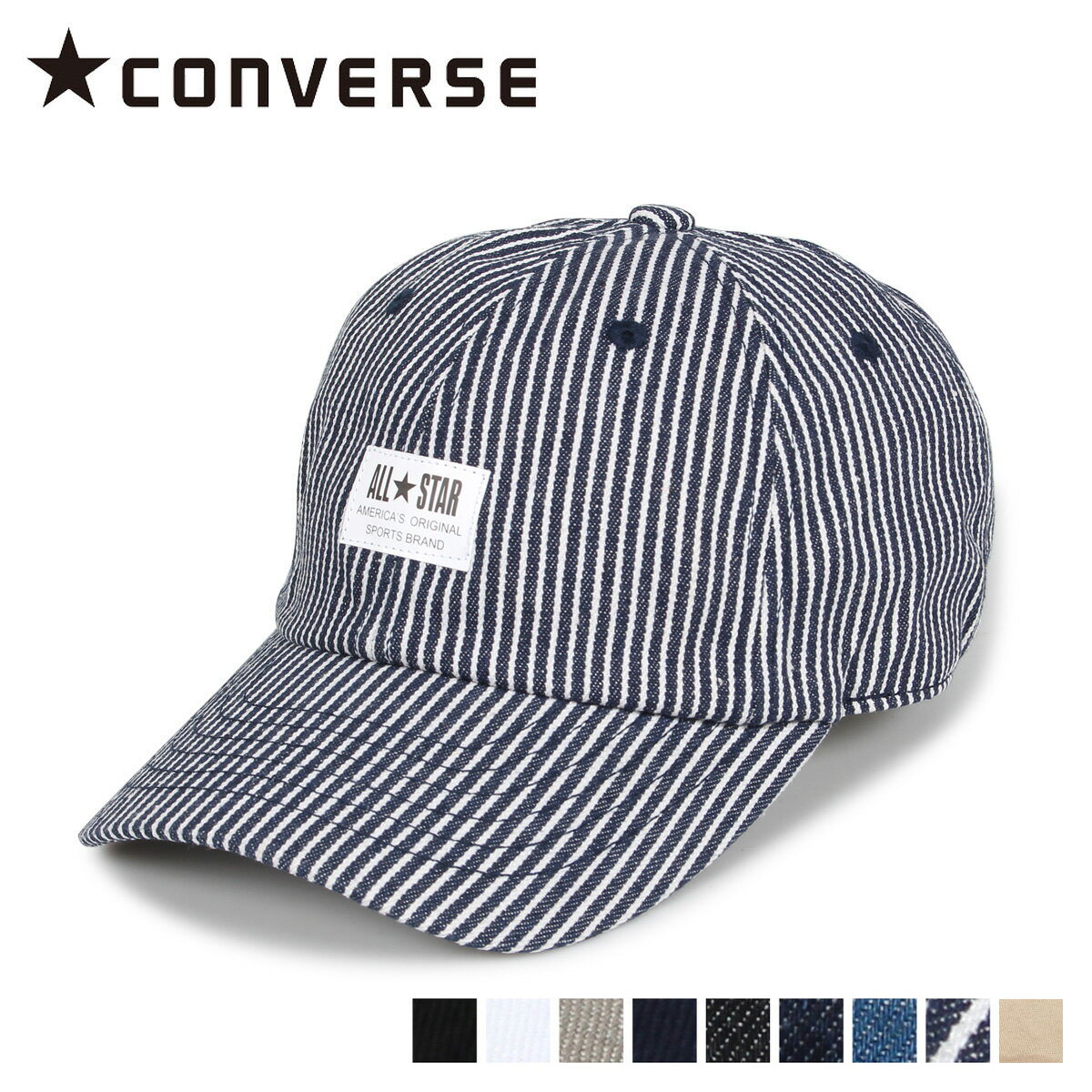 【最大1000円OFFクーポン配布中】 CONVERSE コンバース キャップ 帽子 ローキャップ メンズ レディース CN WH LABEL LOW CAP ブラック ホワイト グレー ネイビー ダークネイビー ヒッコリー 黒 白 187-112702