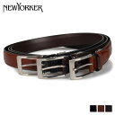 レザーベルト 【最大1000円OFFクーポン配布中】 NEWYORKER ニューヨーカー ベルト レザーベルト メンズ 本革 LEATHER BELT ブラック ブラウン 黒 NY-8100120