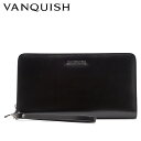 VANQUISH ヴァンキッシュ パスポートケース パスケース カードケース メンズ ラウンドファスナー 本革 PASSPORT CASE ブラック 黒 VQM...