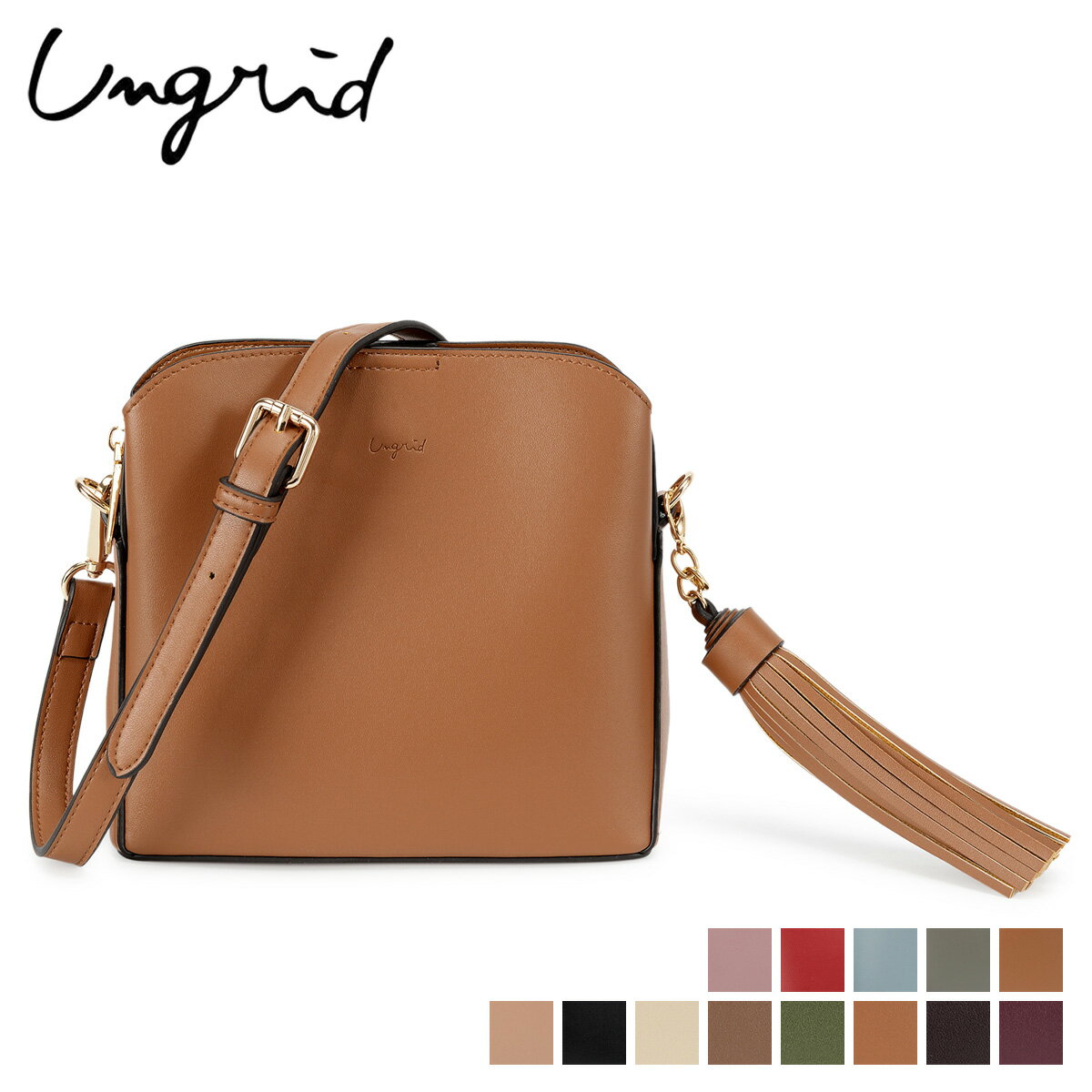 ں1000OFFݥ Ungrid 󥰥å Хå Хå ǥ SMOOTH BIG TASSEL MINI BAG ֥å ܥ꡼     ֥饦 磻  UNG-50010