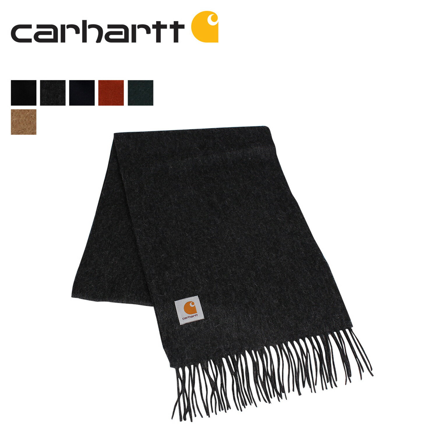  carhartt カーハート マフラー スカーフ メンズ レディース CLAN SCARF ブラック グレー ネイビー オレンジ ブラウン 黒 I013507