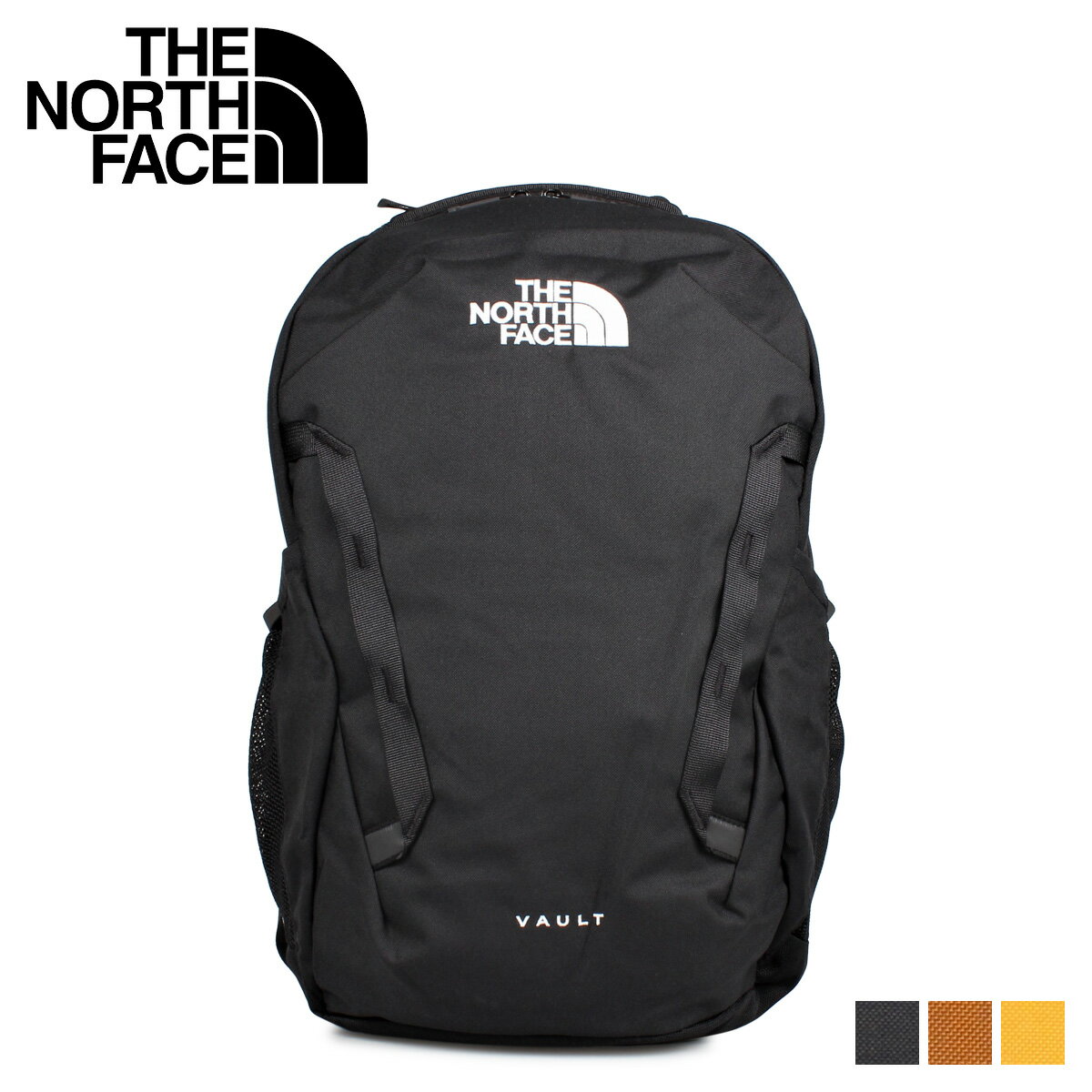 【最大600円OFFクーポン】 THE NORTH FACE ノースフェイス リュック バッグ バックパック ヴォルト メンズ レディース 27L VAULT ブラック ブラウン イエロー 黒 NF0A3VY2