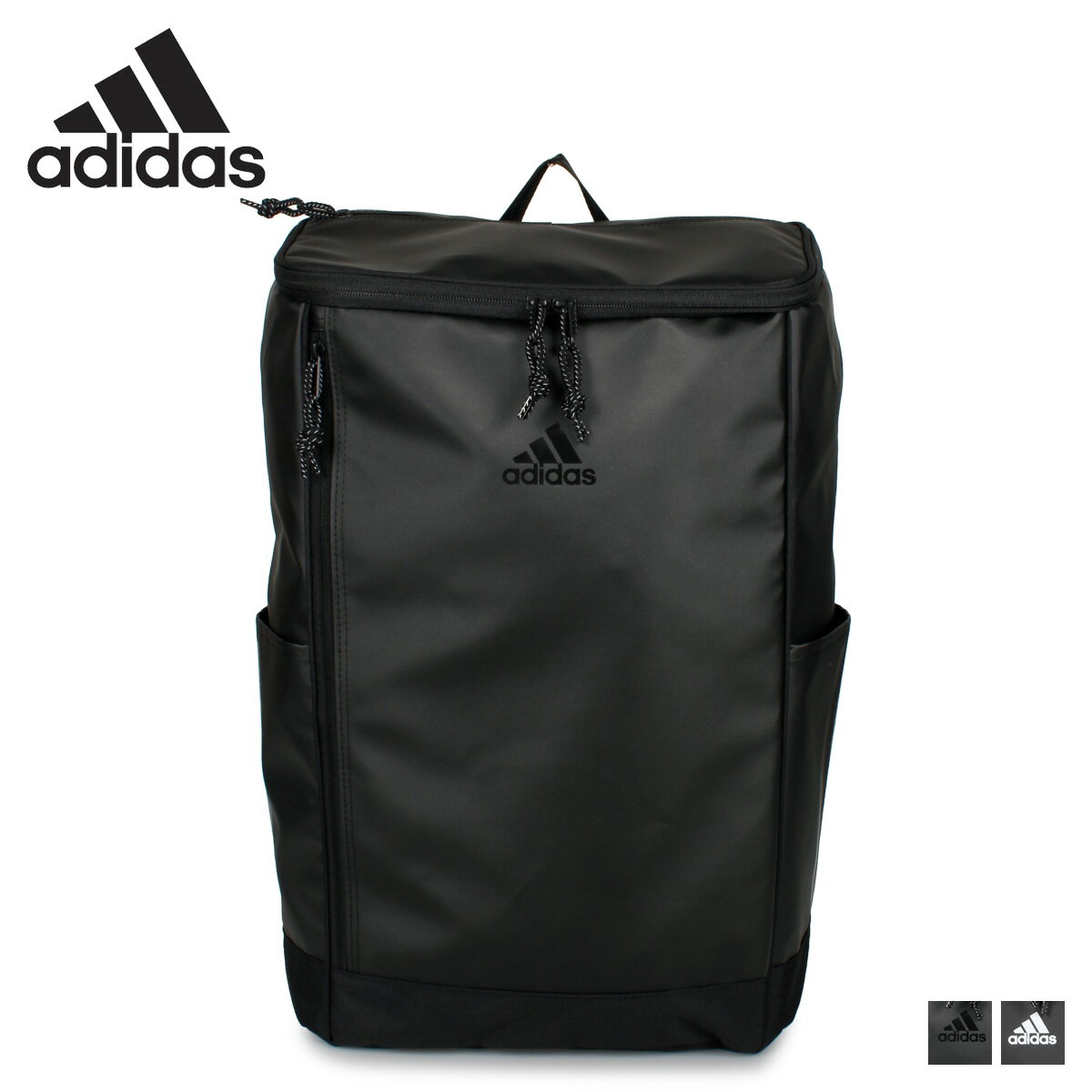 adidas アディダス リュック バッグ バックパック メンズ レディース 30L スクエア ボックス 大容量 通勤 通学 撥水 ブラック 黒 67103