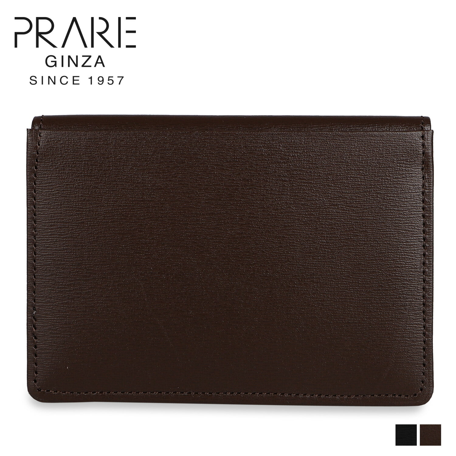 PRAIRIE GINZA プレリーギンザ パスケース カードケース ID 定期入れ メンズ 本革 ボックス カーフ BOX CALF ブラック ブラウン 黒 NP56495