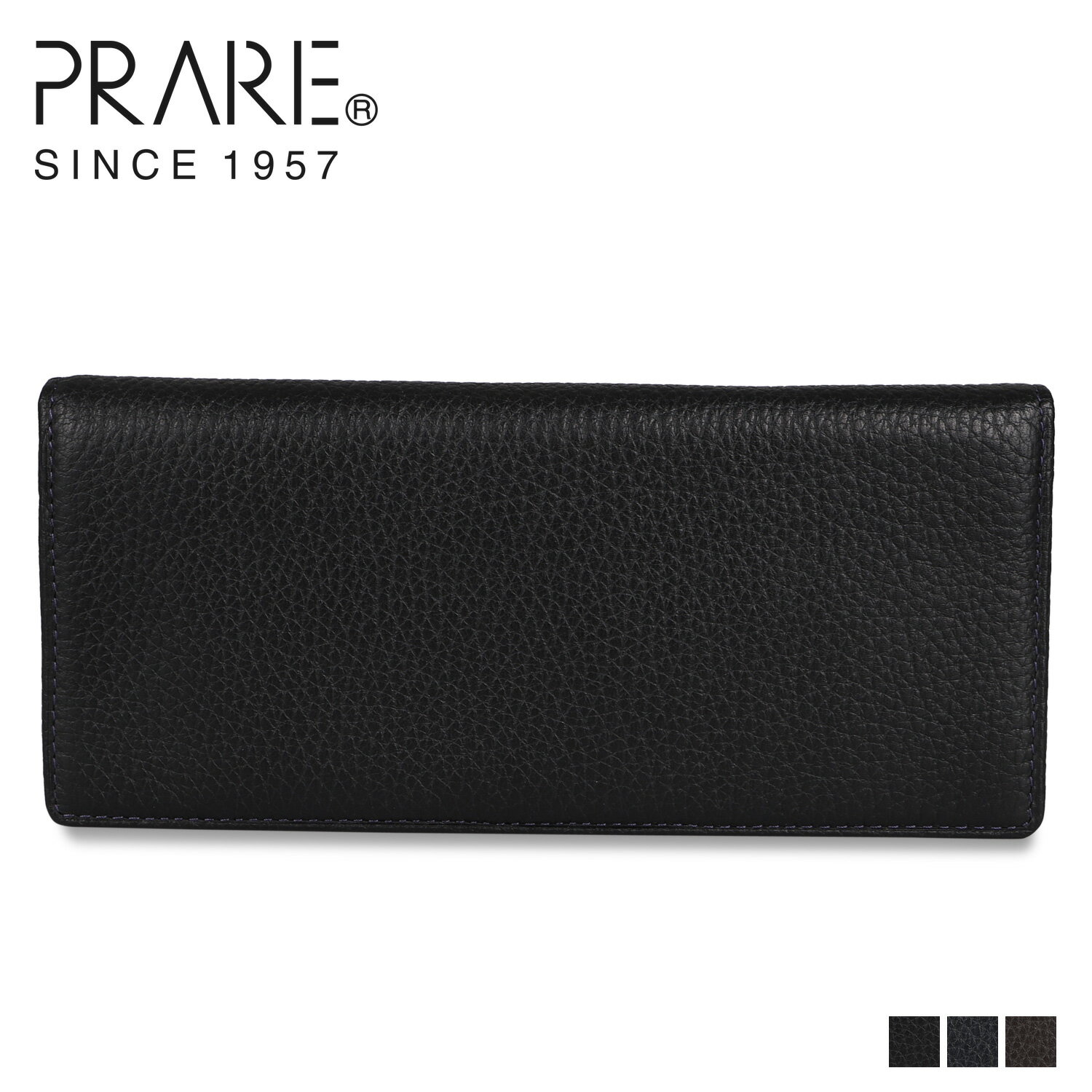 樂天商城 - PRAIRIE プレリー 長財布 メンズ 本革 イタリアンディア ITALIANDEERSKIN ブラック ネイビー ブラウン 黒 NP17014